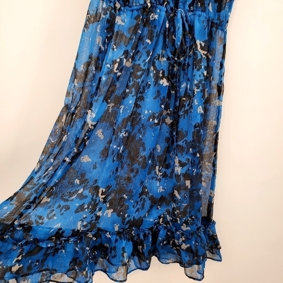 Converse Sleeveless Blue Printed V Neck Dress - Picture 3 of 7